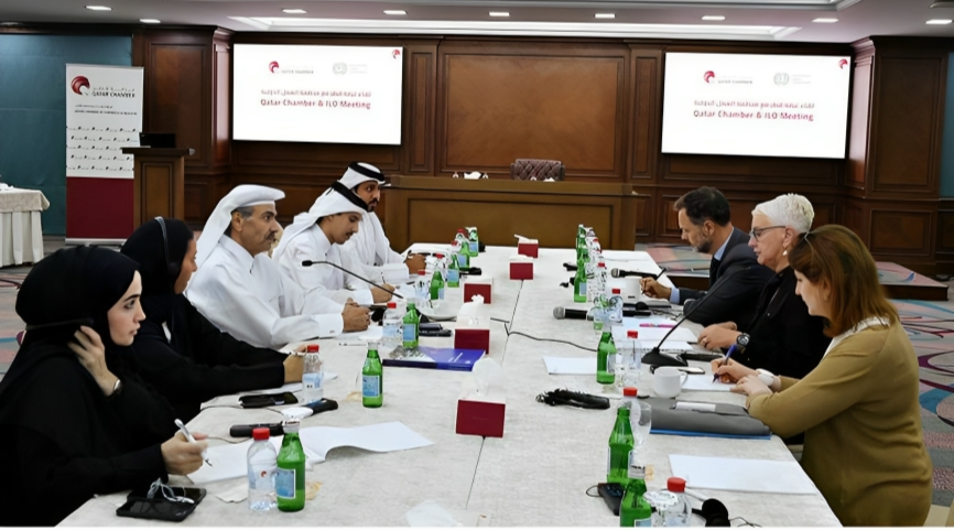 غرفة قطر تقترح على العمل الدولية عقد مؤتمر رفيع المستوى والمنظمة ترحب بالمقترح
