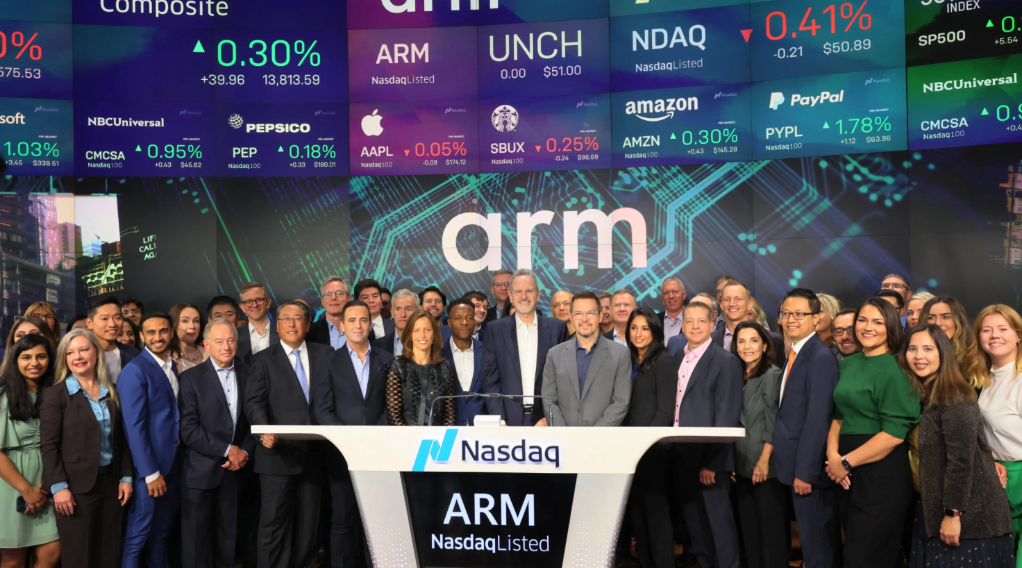 ماذا حقق سهم Arm بأول جلستي تداول في وول ستريت؟
