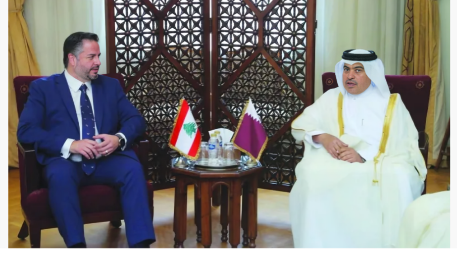 Ali Bin Ahmed Al-Kuwari Meets Lebanon’s Minister of Economy and Trade	