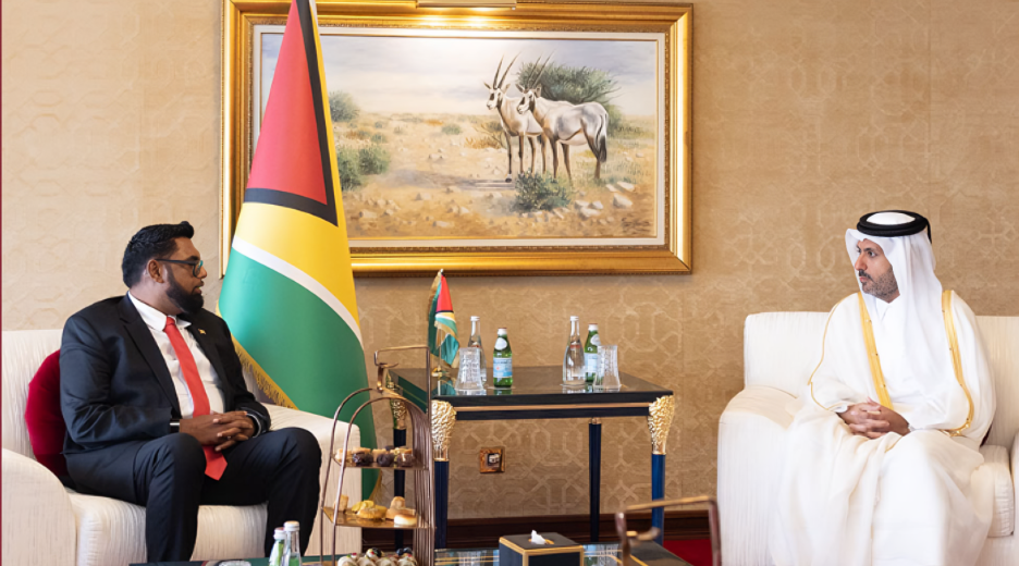 Minister Sheikh Faisal meets Guyana President

